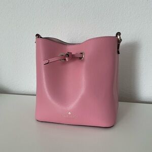 Kate Spade Pink Leather Bucket Bag